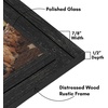 image:imageAmericanflat 8x10 Picture Frame with Polished Crystal Clear Glass  Hampton Collection  Distressed Wood Picture Frames for Tabletop and Wall Display  Charcoal Black  Polished glass wall or tabletop display with included easel sawtooth hangers included fits photos posters and artCharcoal Black