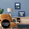 image:imageAmericanflat 8x10 Picture Frame with Polished Crystal Clear Glass  Hampton Collection  Distressed Wood Picture Frames for Tabletop and Wall Display  Charcoal Black  Polished glass wall or tabletop display with included easel sawtooth hangers included fits photos posters and artNavy