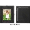 image:imageAmericanflat 8x10 Picture Frame with Polished Crystal Clear Glass  Hampton Collection  Distressed Wood Picture Frames for Tabletop and Wall Display  Charcoal Black  Polished glass wall or tabletop display with included easel sawtooth hangers included fits photos posters and artCharcoal Black