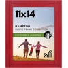 image:imageAmericanflat 8x10 Picture Frame with Polished Crystal Clear Glass  Hampton Collection  Distressed Wood Picture Frames for Tabletop and Wall Display  Charcoal Black  Polished glass wall or tabletop display with included easel sawtooth hangers included fits photos posters and artRed