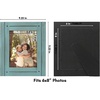 image:imageAmericanflat 8x10 Picture Frame with Polished Crystal Clear Glass  Hampton Collection  Distressed Wood Picture Frames for Tabletop and Wall Display  Charcoal Black  Polished glass wall or tabletop display with included easel sawtooth hangers included fits photos posters and artTurquoise Blue