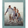 image:imageAmericanflat 8x10 Picture Frame with Polished Crystal Clear Glass  Hampton Collection  Distressed Wood Picture Frames for Tabletop and Wall Display  Charcoal Black  Polished glass wall or tabletop display with included easel sawtooth hangers included fits photos posters and artTurquoise Blue