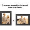 image:imageAmericanflat 8x10 Picture Frame with Polished Crystal Clear Glass  Hampton Collection  Distressed Wood Picture Frames for Tabletop and Wall Display  Charcoal Black  Polished glass wall or tabletop display with included easel sawtooth hangers included fits photos posters and artCharcoal Black