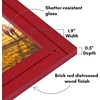 image:imageAmericanflat 8x10 Picture Frame with Polished Crystal Clear Glass  Hampton Collection  Distressed Wood Picture Frames for Tabletop and Wall Display  Charcoal Black  Polished glass wall or tabletop display with included easel sawtooth hangers included fits photos posters and artRed