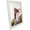 image:imageAmericanflat 8x10 Picture Frame with Polished Crystal Clear Glass  Hampton Collection  Distressed Wood Picture Frames for Tabletop and Wall Display  Charcoal Black  Polished glass wall or tabletop display with included easel sawtooth hangers included fits photos posters and artAspen White