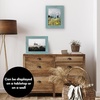 image:imageAmericanflat 8x10 Picture Frame with Polished Crystal Clear Glass  Hampton Collection  Distressed Wood Picture Frames for Tabletop and Wall Display  Charcoal Black  Polished glass wall or tabletop display with included easel sawtooth hangers included fits photos posters and artTurquoise Blue