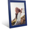 image:imageAmericanflat 8x10 Picture Frame with Polished Crystal Clear Glass  Hampton Collection  Distressed Wood Picture Frames for Tabletop and Wall Display  Charcoal Black  Polished glass wall or tabletop display with included easel sawtooth hangers included fits photos posters and artNavy