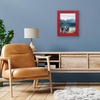 image:imageAmericanflat 8x10 Picture Frame with Polished Crystal Clear Glass  Hampton Collection  Distressed Wood Picture Frames for Tabletop and Wall Display  Charcoal Black  Polished glass wall or tabletop display with included easel sawtooth hangers included fits photos posters and artRed