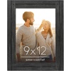 image:imageAmericanflat 8x10 Picture Frame with Polished Crystal Clear Glass  Hampton Collection  Distressed Wood Picture Frames for Tabletop and Wall Display  Charcoal Black  Polished glass wall or tabletop display with included easel sawtooth hangers included fits photos posters and artCharcoal Black