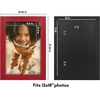 image:imageAmericanflat 8x10 Picture Frame with Polished Crystal Clear Glass  Hampton Collection  Distressed Wood Picture Frames for Tabletop and Wall Display  Charcoal Black  Polished glass wall or tabletop display with included easel sawtooth hangers included fits photos posters and artRed
