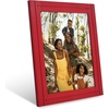 image:imageAmericanflat 8x10 Picture Frame with Polished Crystal Clear Glass  Hampton Collection  Distressed Wood Picture Frames for Tabletop and Wall Display  Charcoal Black  Polished glass wall or tabletop display with included easel sawtooth hangers included fits photos posters and artRed