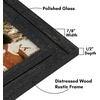 image:imageAmericanflat 8x10 Picture Frame with Polished Crystal Clear Glass  Hampton Collection  Distressed Wood Picture Frames for Tabletop and Wall Display  Charcoal Black  Polished glass wall or tabletop display with included easel sawtooth hangers included fits photos posters and artCharcoal Black