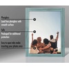 image:imageAmericanflat 8x10 Picture Frame with Polished Crystal Clear Glass  Hampton Collection  Distressed Wood Picture Frames for Tabletop and Wall Display  Charcoal Black  Polished glass wall or tabletop display with included easel sawtooth hangers included fits photos posters and artTurquoise Blue