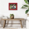 image:imageAmericanflat 8x10 Picture Frame with Polished Crystal Clear Glass  Hampton Collection  Distressed Wood Picture Frames for Tabletop and Wall Display  Charcoal Black  Polished glass wall or tabletop display with included easel sawtooth hangers included fits photos posters and artRed