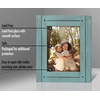 image:imageAmericanflat 8x10 Picture Frame with Polished Crystal Clear Glass  Hampton Collection  Distressed Wood Picture Frames for Tabletop and Wall Display  Charcoal Black  Polished glass wall or tabletop display with included easel sawtooth hangers included fits photos posters and artTurquoise Blue