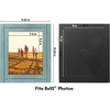image:imageAmericanflat 8x10 Picture Frame with Polished Crystal Clear Glass  Hampton Collection  Distressed Wood Picture Frames for Tabletop and Wall Display  Charcoal Black  Polished glass wall or tabletop display with included easel sawtooth hangers included fits photos posters and artTurquoise Blue