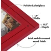 image:imageAmericanflat 8x10 Picture Frame with Polished Crystal Clear Glass  Hampton Collection  Distressed Wood Picture Frames for Tabletop and Wall Display  Charcoal Black  Polished glass wall or tabletop display with included easel sawtooth hangers included fits photos posters and artRed