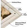 image:imageAmericanflat 8x10 Picture Frame with Polished Crystal Clear Glass  Hampton Collection  Distressed Wood Picture Frames for Tabletop and Wall Display  Charcoal Black  Polished glass wall or tabletop display with included easel sawtooth hangers included fits photos posters and artAspen White