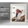 image:imageAmericanflat 8x10 Picture Frame with Polished Crystal Clear Glass  Hampton Collection  Distressed Wood Picture Frames for Tabletop and Wall Display  Charcoal Black  Polished glass wall or tabletop display with included easel sawtooth hangers included fits photos posters and artAspen White