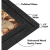 image:imageAmericanflat 8x10 Picture Frame with Polished Crystal Clear Glass  Hampton Collection  Distressed Wood Picture Frames for Tabletop and Wall Display  Charcoal Black  Polished glass wall or tabletop display with included easel sawtooth hangers included fits photos posters and artCharcoal Black