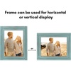 image:imageAmericanflat 8x10 Picture Frame with Polished Crystal Clear Glass  Hampton Collection  Distressed Wood Picture Frames for Tabletop and Wall Display  Charcoal Black  Polished glass wall or tabletop display with included easel sawtooth hangers included fits photos posters and artTurquoise Blue