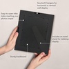 image:imageAmericanflat 8x10 Picture Frame with Polished Crystal Clear Glass  Hampton Collection  Distressed Wood Picture Frames for Tabletop and Wall Display  Charcoal Black  Polished glass wall or tabletop display with included easel sawtooth hangers included fits photos posters and artNavy