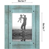 image:imageAmericanflat 8x10 Picture Frame with Polished Crystal Clear Glass  Hampton Collection  Distressed Wood Picture Frames for Tabletop and Wall Display  Charcoal Black  Polished glass wall or tabletop display with included easel sawtooth hangers included fits photos posters and artTurquoise Blue
