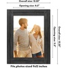 image:imageAmericanflat 8x10 Picture Frame with Polished Crystal Clear Glass  Hampton Collection  Distressed Wood Picture Frames for Tabletop and Wall Display  Charcoal Black  Polished glass wall or tabletop display with included easel sawtooth hangers included fits photos posters and artCharcoal Black