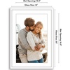 image:imageAmericanflat 8x10 Picture Frame with ShatterResistant Glass  Use as 5x7 Frame with Mat or Display 8x10 Photo Without Mat  Streamline Collection  Picture Frames for Tabletop and Wall  White  Shatterresistant glass wall or tabletop display with included easel sawtooth hangers included secure turntab backingWhite
