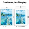 image:imageAmericanflat 8x10 Picture Frame with ShatterResistant Glass  Use as 5x7 Frame with Mat or Display 8x10 Photo Without Mat  Streamline Collection  Picture Frames for Tabletop and Wall  White  Shatterresistant glass wall or tabletop display with included easel sawtooth hangers included secure turntab backingWhite