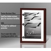 image:imageAmericanflat 8x10 Picture Frame with ShatterResistant Glass  Use as 5x7 Frame with Mat or Display 8x10 Photo Without Mat  Streamline Collection  Picture Frames for Tabletop and Wall  White  Shatterresistant glass wall or tabletop display with included easel sawtooth hangers included secure turntab backingMahogany