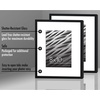 image:imageAmericanflat 8x10 Picture Frame with ShatterResistant Glass  Use as 5x7 Frame with Mat or Display 8x10 Photo Without Mat  Streamline Collection  Picture Frames for Tabletop and Wall  White  Shatterresistant glass wall or tabletop display with included easel sawtooth hangers included secure turntab backingBlack