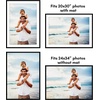 image:imageAmericanflat 8x10 Picture Frame with ShatterResistant Glass  Use as 5x7 Frame with Mat or Display 8x10 Photo Without Mat  Streamline Collection  Picture Frames for Tabletop and Wall  White  Shatterresistant glass wall or tabletop display with included easel sawtooth hangers included secure turntab backingBlack