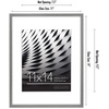 image:imageAmericanflat 8x10 Picture Frame with ShatterResistant Glass  Use as 5x7 Frame with Mat or Display 8x10 Photo Without Mat  Streamline Collection  Picture Frames for Tabletop and Wall  White  Shatterresistant glass wall or tabletop display with included easel sawtooth hangers included secure turntab backingGrey