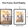 image:imageAmericanflat 8x10 Picture Frame with ShatterResistant Glass  Use as 5x7 Frame with Mat or Display 8x10 Photo Without Mat  Streamline Collection  Picture Frames for Tabletop and Wall  White  Shatterresistant glass wall or tabletop display with included easel sawtooth hangers included secure turntab backingBlack