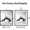 image:imageAmericanflat 8x10 Picture Frame with ShatterResistant Glass  Use as 5x7 Frame with Mat or Display 8x10 Photo Without Mat  Streamline Collection  Picture Frames for Tabletop and Wall  White  Shatterresistant glass wall or tabletop display with included easel sawtooth hangers included secure turntab backingBlack