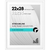 image:imageAmericanflat 8x10 Picture Frame with ShatterResistant Glass  Use as 5x7 Frame with Mat or Display 8x10 Photo Without Mat  Streamline Collection  Picture Frames for Tabletop and Wall  White  Shatterresistant glass wall or tabletop display with included easel sawtooth hangers included secure turntab backingWhite