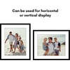 image:imageAmericanflat 8x10 Picture Frame with ShatterResistant Glass  Use as 5x7 Frame with Mat or Display 8x10 Photo Without Mat  Streamline Collection  Picture Frames for Tabletop and Wall  White  Shatterresistant glass wall or tabletop display with included easel sawtooth hangers included secure turntab backingBlack