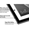 image:imageAmericanflat 8x10 Picture Frame with ShatterResistant Glass  Use as 5x7 Frame with Mat or Display 8x10 Photo Without Mat  Streamline Collection  Picture Frames for Tabletop and Wall  White  Shatterresistant glass wall or tabletop display with included easel sawtooth hangers included secure turntab backingBlack
