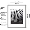 image:imageAmericanflat 8x10 Picture Frame with ShatterResistant Glass  Use as 5x7 Frame with Mat or Display 8x10 Photo Without Mat  Streamline Collection  Picture Frames for Tabletop and Wall  White  Shatterresistant glass wall or tabletop display with included easel sawtooth hangers included secure turntab backingGrey