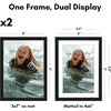 image:imageAmericanflat 8x10 Picture Frame with ShatterResistant Glass  Use as 5x7 Frame with Mat or Display 8x10 Photo Without Mat  Streamline Collection  Picture Frames for Tabletop and Wall  White  Shatterresistant glass wall or tabletop display with included easel sawtooth hangers included secure turntab backingBlack