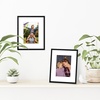 image:imageAmericanflat 8x10 Picture Frame with ShatterResistant Glass  Use as 5x7 Frame with Mat or Display 8x10 Photo Without Mat  Streamline Collection  Picture Frames for Tabletop and Wall  White  Shatterresistant glass wall or tabletop display with included easel sawtooth hangers included secure turntab backingBlack