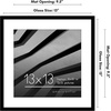 image:imageAmericanflat 8x10 Picture Frame with ShatterResistant Glass  Use as 5x7 Frame with Mat or Display 8x10 Photo Without Mat  Streamline Collection  Picture Frames for Tabletop and Wall  White  Shatterresistant glass wall or tabletop display with included easel sawtooth hangers included secure turntab backingBlack