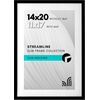 image:imageAmericanflat 8x10 Picture Frame with ShatterResistant Glass  Use as 5x7 Frame with Mat or Display 8x10 Photo Without Mat  Streamline Collection  Picture Frames for Tabletop and Wall  White  Shatterresistant glass wall or tabletop display with included easel sawtooth hangers included secure turntab backingBlack