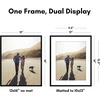 image:imageAmericanflat 8x10 Picture Frame with ShatterResistant Glass  Use as 5x7 Frame with Mat or Display 8x10 Photo Without Mat  Streamline Collection  Picture Frames for Tabletop and Wall  White  Shatterresistant glass wall or tabletop display with included easel sawtooth hangers included secure turntab backingBlack