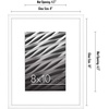 image:imageAmericanflat 8x10 Picture Frame with ShatterResistant Glass  Use as 5x7 Frame with Mat or Display 8x10 Photo Without Mat  Streamline Collection  Picture Frames for Tabletop and Wall  White  Shatterresistant glass wall or tabletop display with included easel sawtooth hangers included secure turntab backingWhite