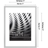 image:imageAmericanflat 8x10 Picture Frame with ShatterResistant Glass  Use as 5x7 Frame with Mat or Display 8x10 Photo Without Mat  Streamline Collection  Picture Frames for Tabletop and Wall  White  Shatterresistant glass wall or tabletop display with included easel sawtooth hangers included secure turntab backingSilver