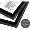image:imageAmericanflat 8x10 Picture Frame with ShatterResistant Glass  Use as 5x7 Frame with Mat or Display 8x10 Photo Without Mat  Streamline Collection  Picture Frames for Tabletop and Wall  White  Shatterresistant glass wall or tabletop display with included easel sawtooth hangers included secure turntab backingBlack