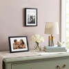 image:imageAmericanflat 8x10 Picture Frame with ShatterResistant Glass  Use as 5x7 Frame with Mat or Display 8x10 Photo Without Mat  Streamline Collection  Picture Frames for Tabletop and Wall  White  Shatterresistant glass wall or tabletop display with included easel sawtooth hangers included secure turntab backingBlack