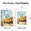 image:imageAmericanflat 8x10 Picture Frame with ShatterResistant Glass  Use as 5x7 Frame with Mat or Display 8x10 Photo Without Mat  Streamline Collection  Picture Frames for Tabletop and Wall  White  Shatterresistant glass wall or tabletop display with included easel sawtooth hangers included secure turntab backingWhite